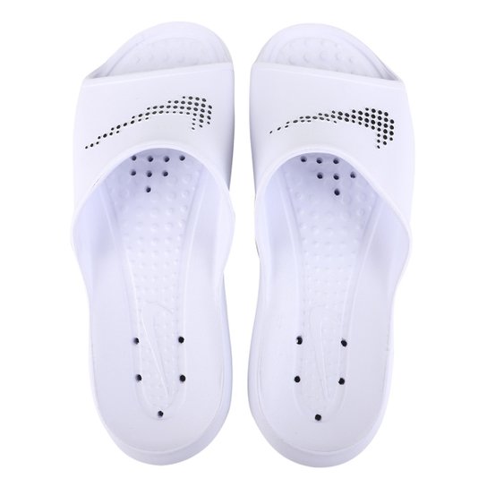 Chinelo Slide Nike Victori One Shower Masculino Branco+Preto