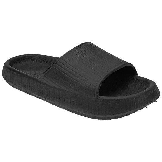Chinelo Slide Nuvem Feminino Ortopédico Macio Flexível - Preto Menor preço em Chinelo Slide Nuvem Feminino Ortopédico Macio Flexível - Preto