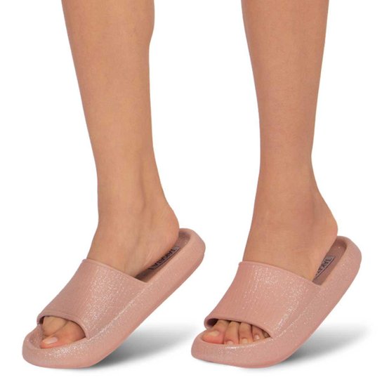 Chinelo Slide Nuvem Macio Confort de Glitter Light A6.06 D