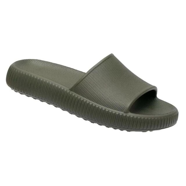 Chinelo Slide Nuvem Ortopédico Macio Verde Escuro
