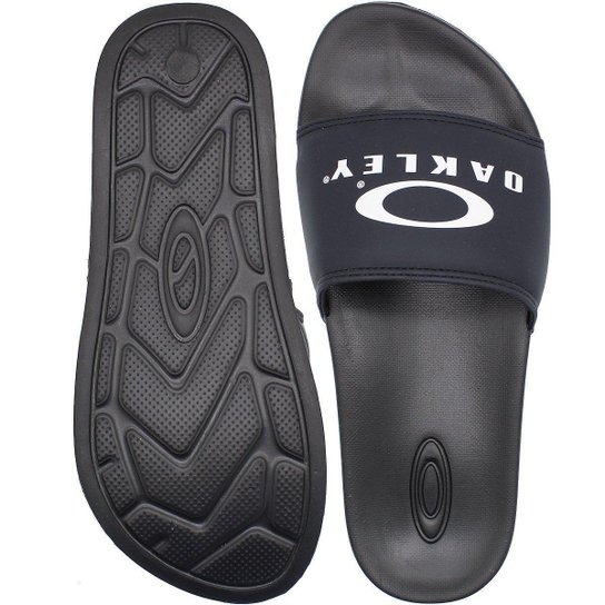 Chinelo Slide Oakley Malibu Bark Macio Masculino Preto Netshoes