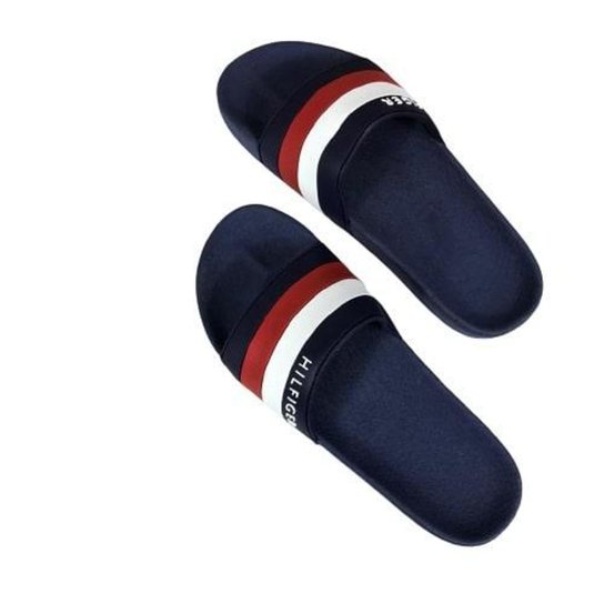 Chinelo Slide Tommy Hilfiger Azul Marinho - Masculino - Azul Menor preço em Chinelo Slide Tommy Hilfiger Azul Marinho - Masculino - Azul