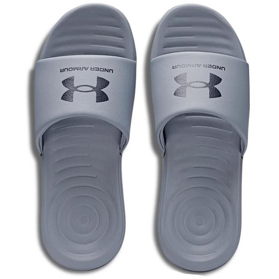 Chinelo Slide Under Armour Ansa Fix Masculino Original - Cinza+Preto Menor preço em Chinelo Slide Under Armour Ansa Fix Masculino Original - Cinza+Preto