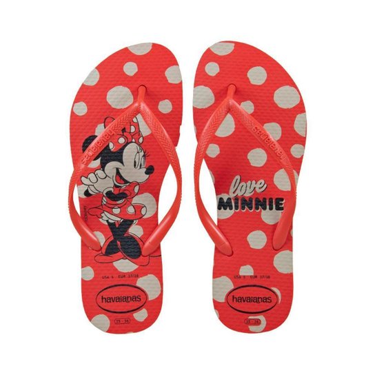 Chinelo Slim Disney Minnie Havaianas Vermelha - N/A Menor preço em Chinelo Slim Disney Minnie Havaianas Vermelha - N/A