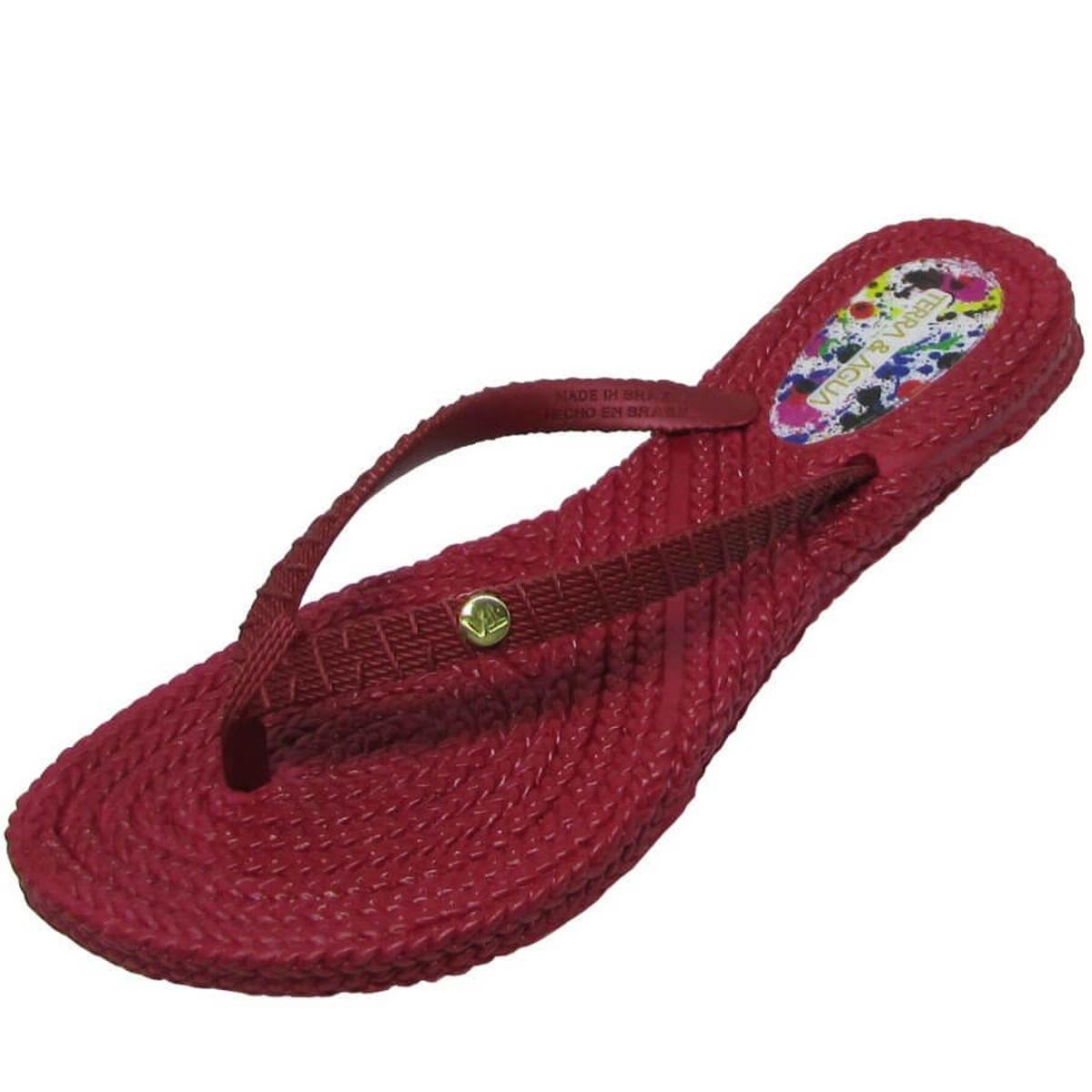 Chinelo Terra e Água Cancun Feminino - Vinho | Netshoes