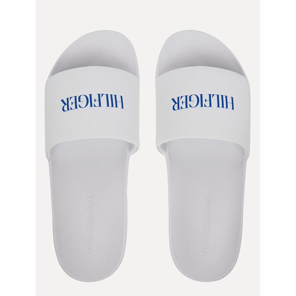 Chinelo Tommy Hilfiger Print Tumble Pool Slide Branco