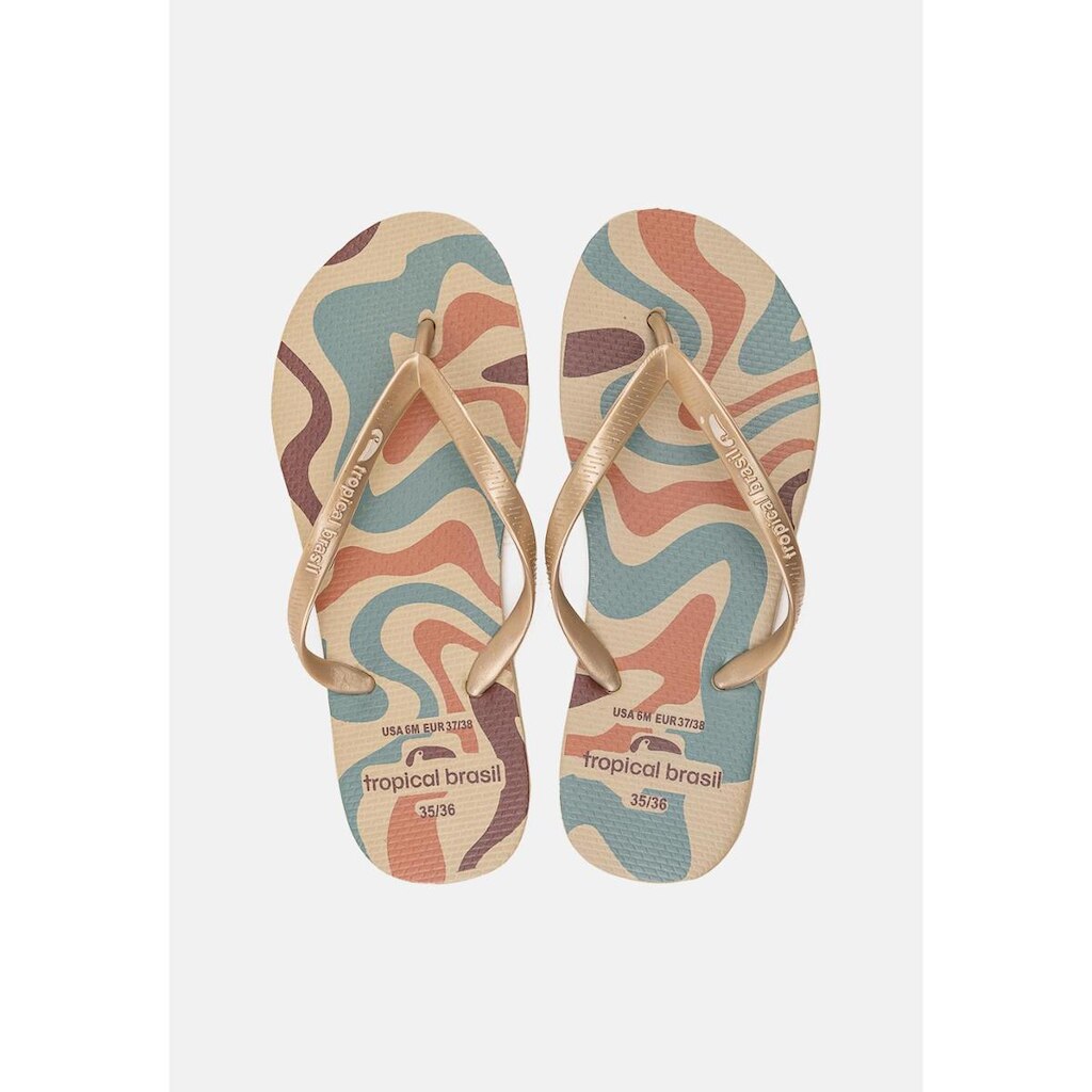 Chinelo Tropical Brasil Estampado Slim Feminino