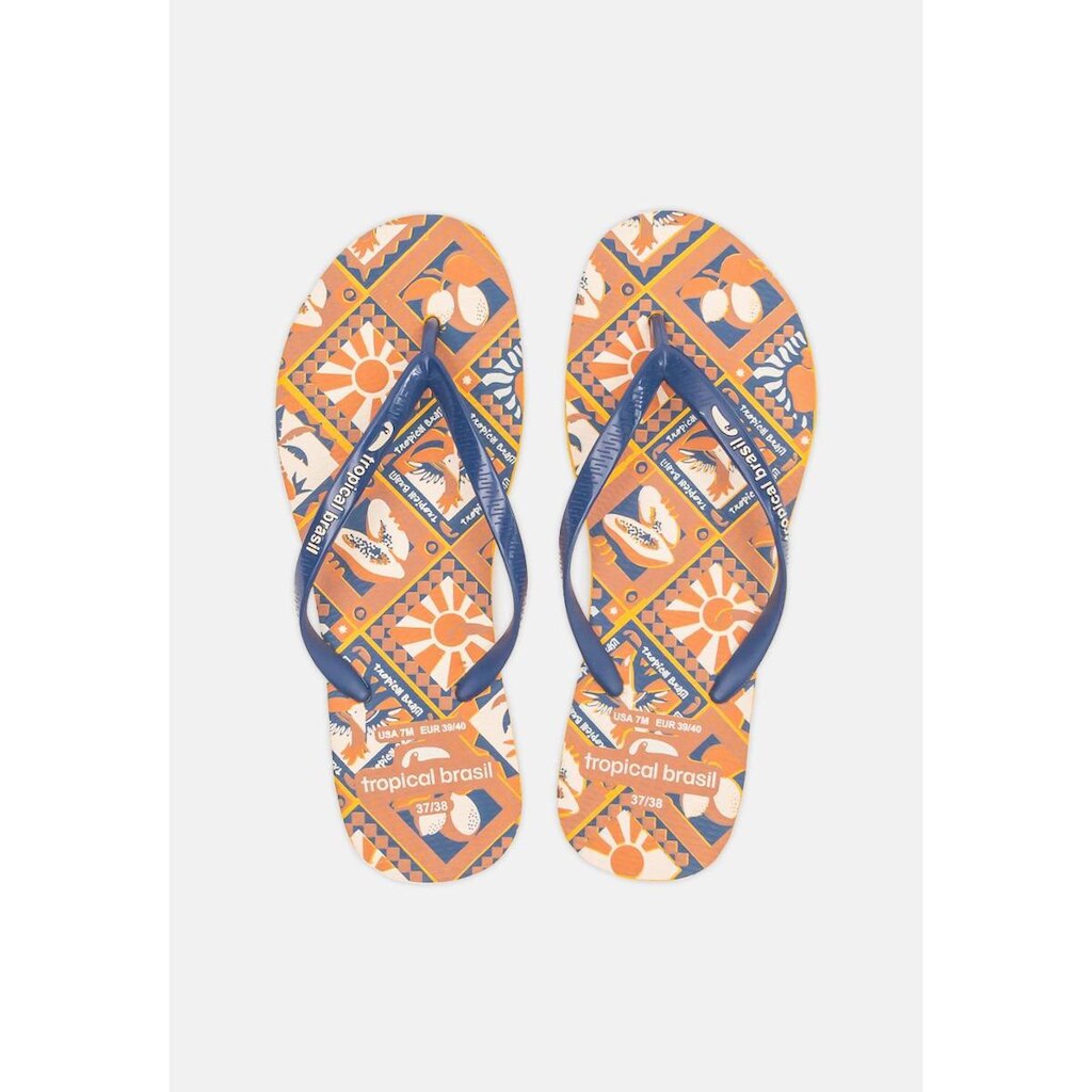 Chinelo Tropical Brasil Estampado Slim Feminino