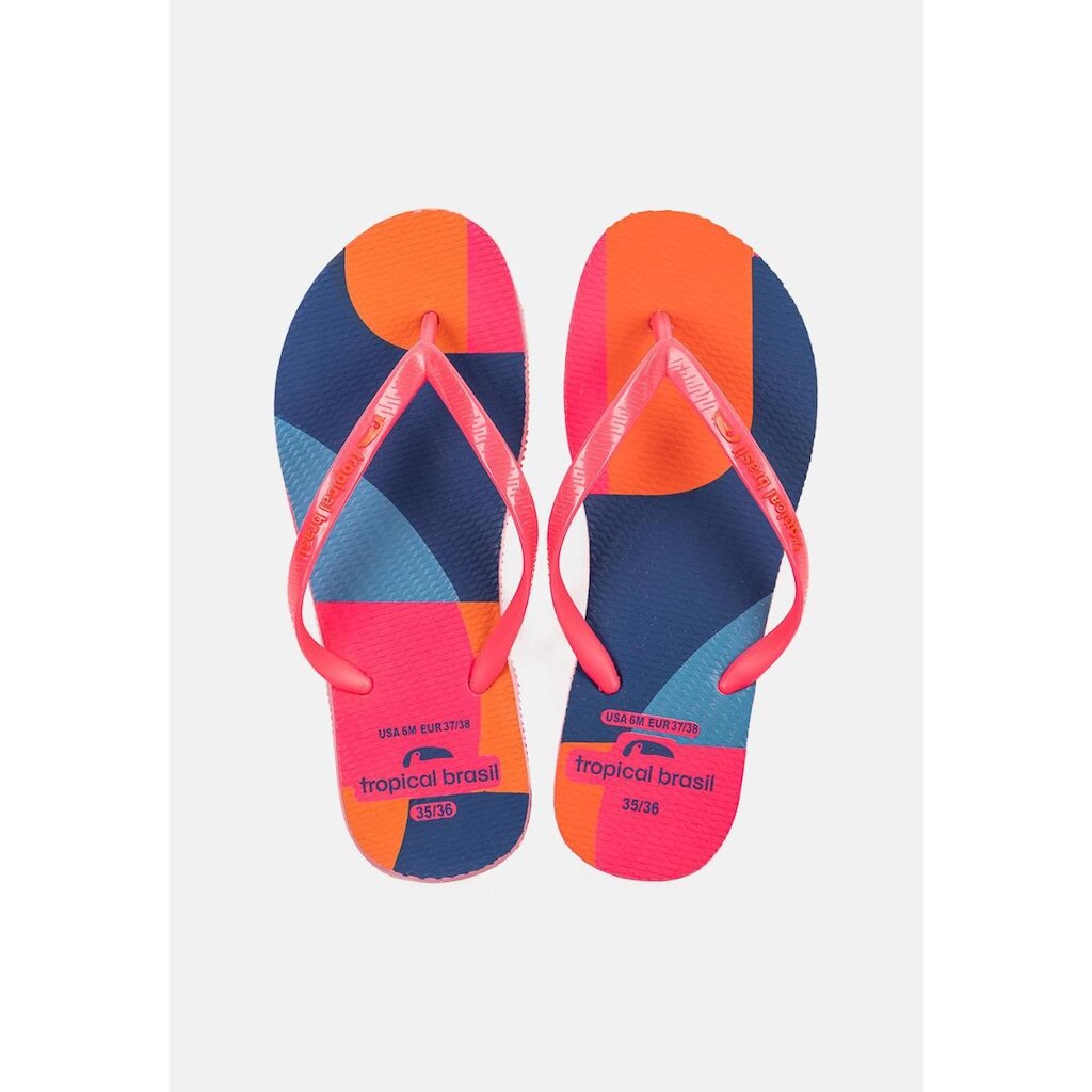 Chinelo Tropical Brasil Estampado Slim Feminino