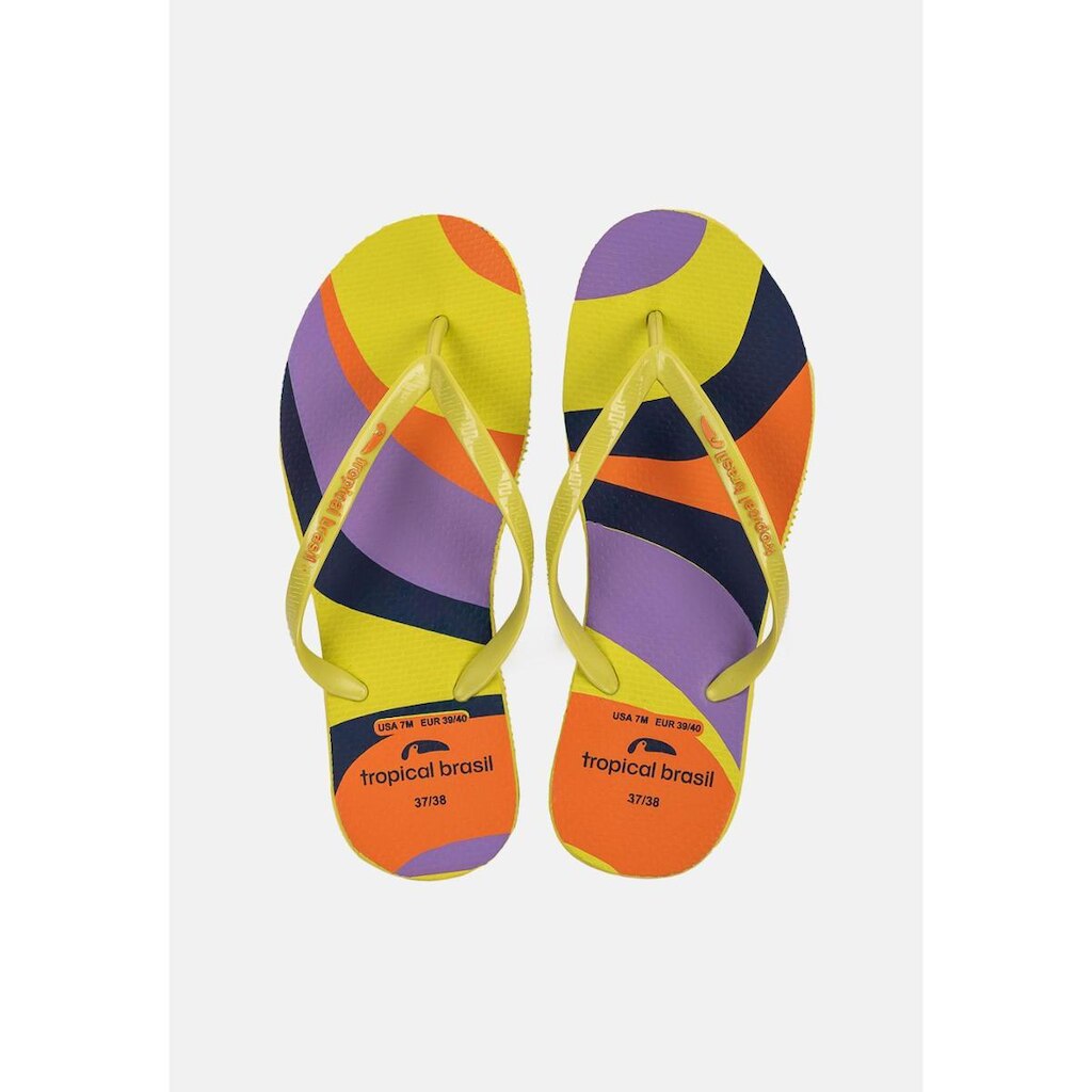 Chinelo Tropical Brasil Estampado Slim Feminino