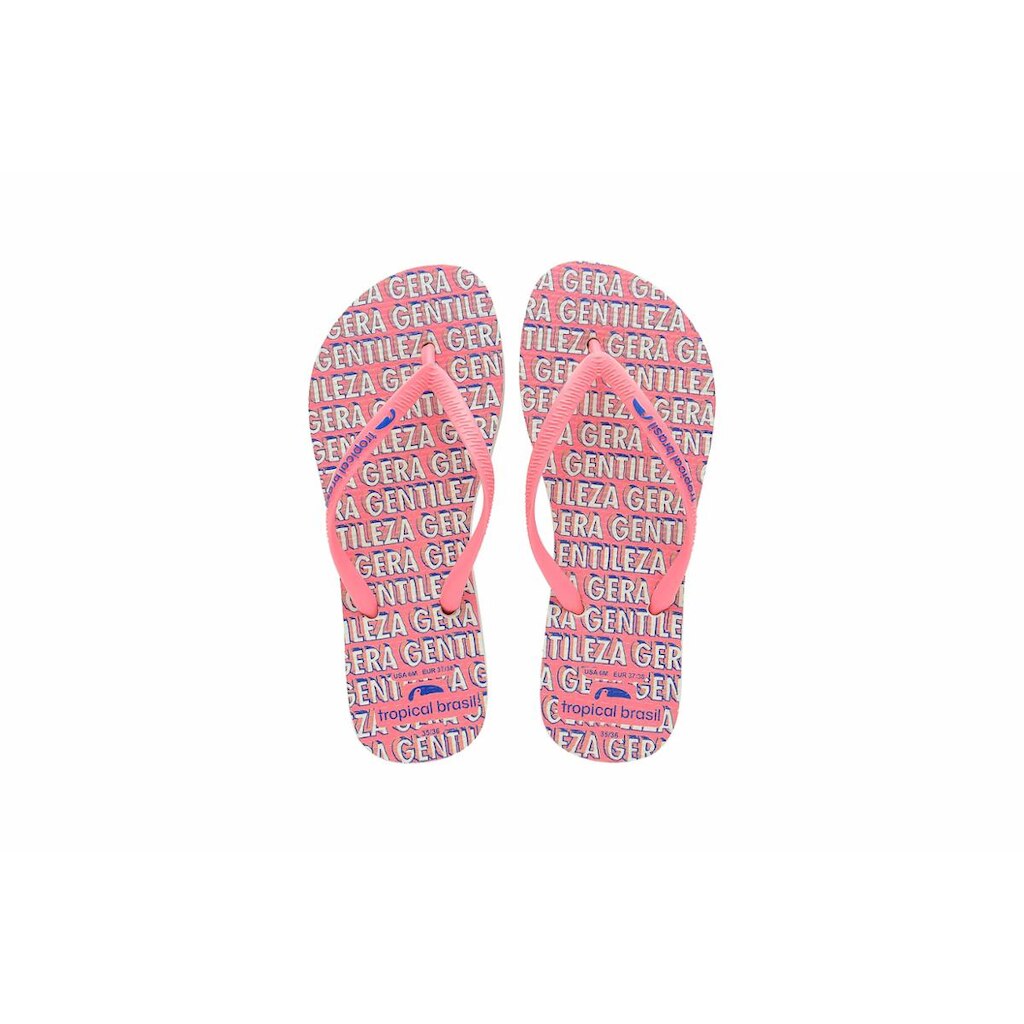 Chinelo Tropical Brasil Frases Flip Flop Feminino