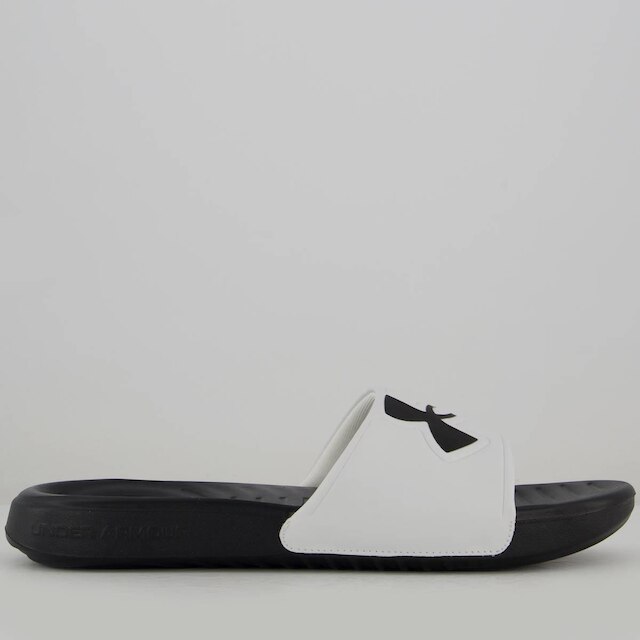 Chinelo Under Armour Ansa Light Branco e Preto