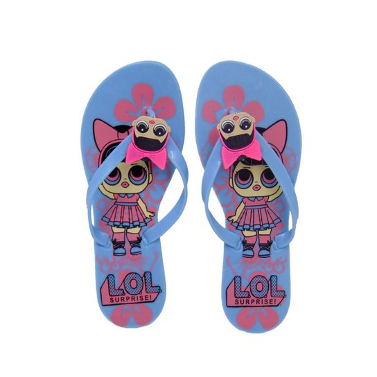 Chinelo Via Luna LOL Fashion Feminina - Azul