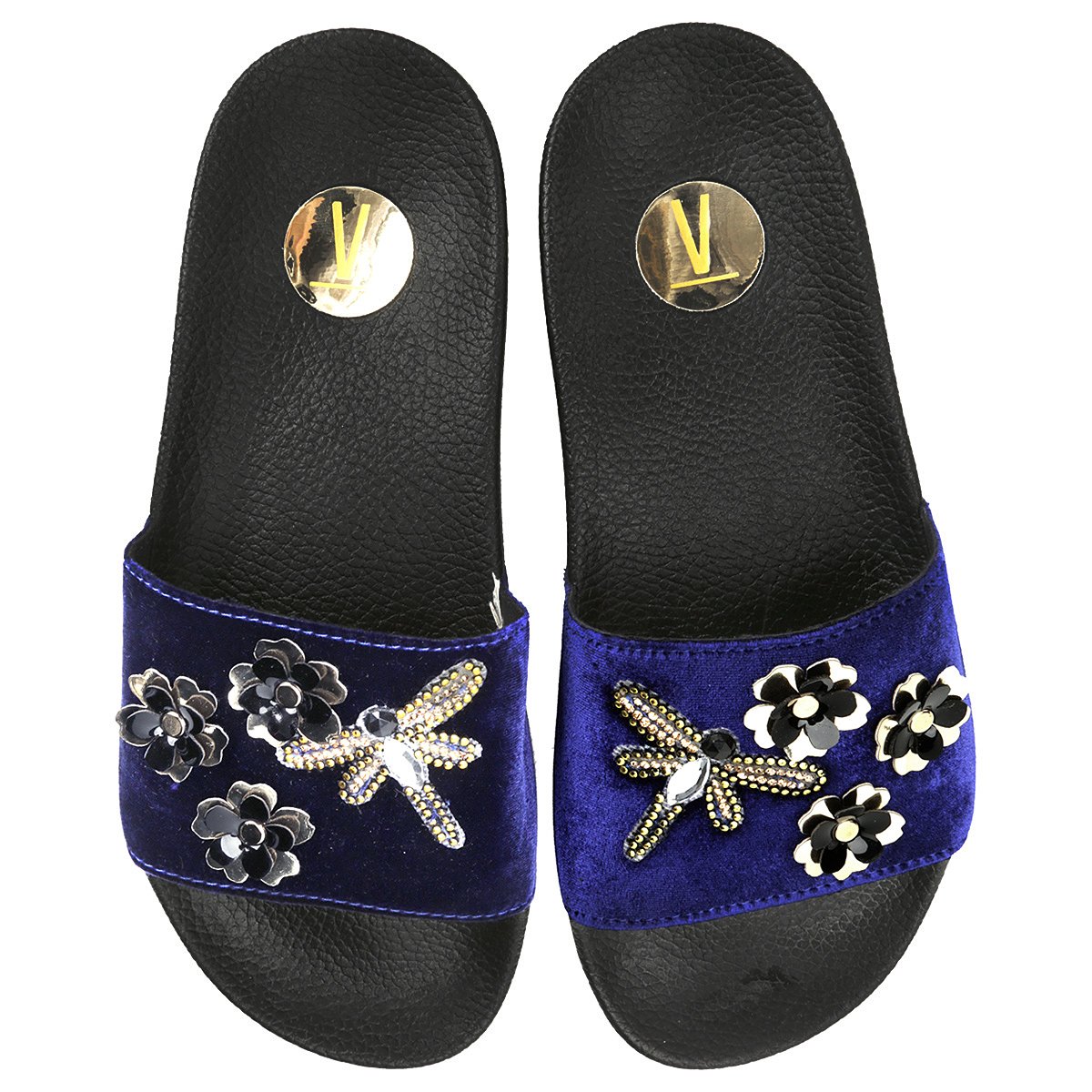 chinelo de veludo puma