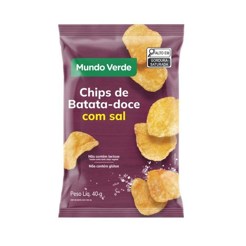 Chips de Batata Doce Mundo Verde 40g