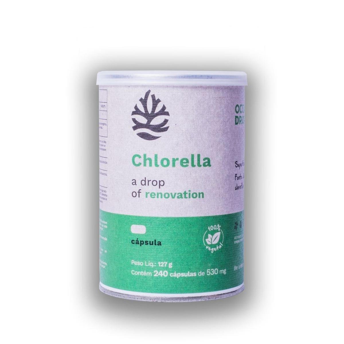 Chlorella 240 cápsulas Ocean Drop Sem Sabor Netshoes