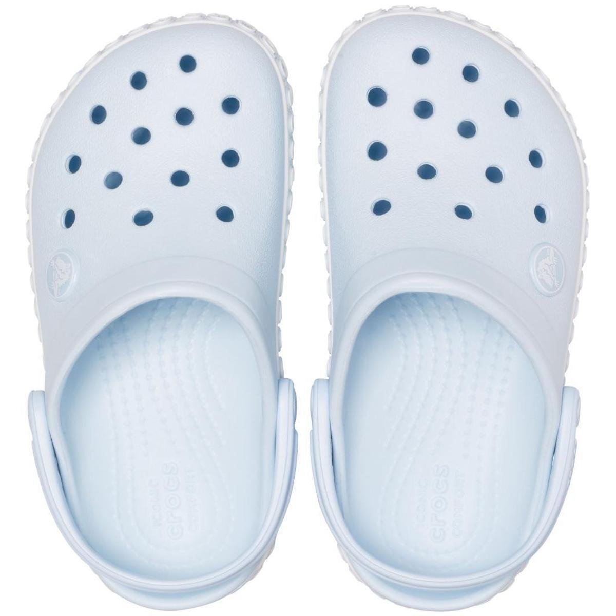 Chocs Infantil Crocband Logo Mania Kids Mineral Masculino Azul