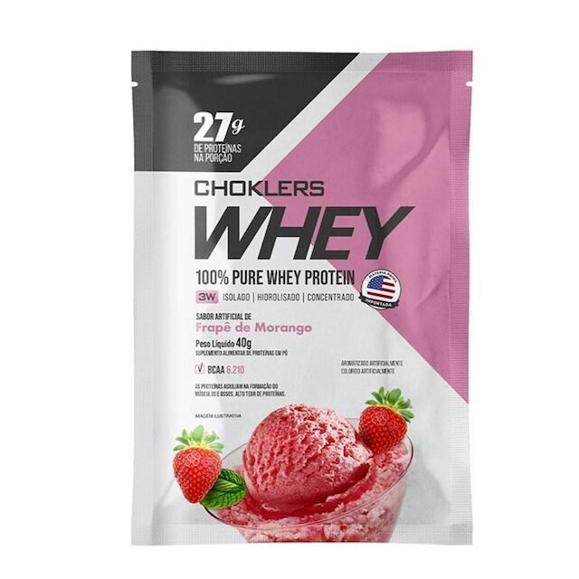 Choklers Whey Frape De Morango Sache 40g