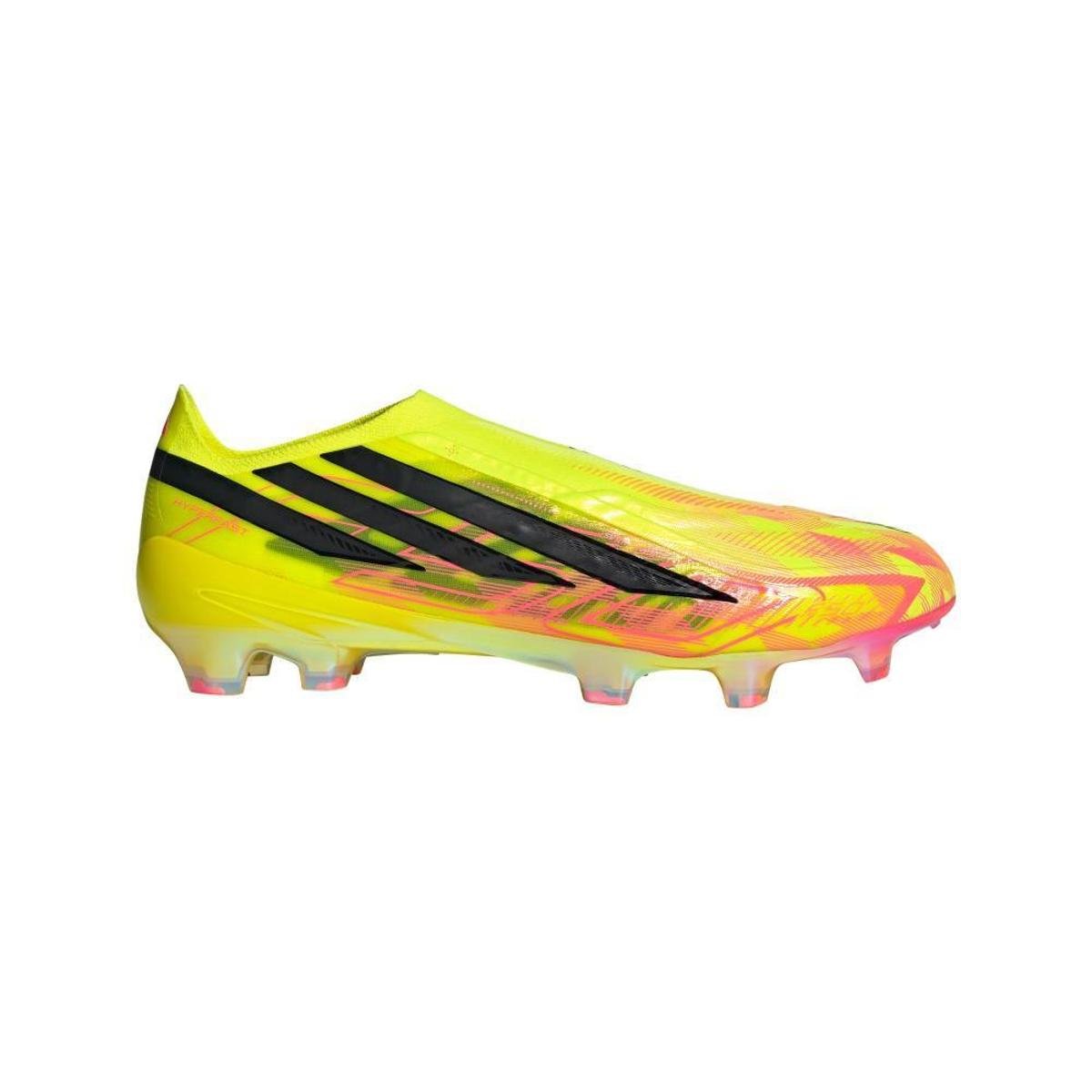 Chuteira Adidas F50 Campo Hyperfast Elite Laceless - Amarelo+Preto