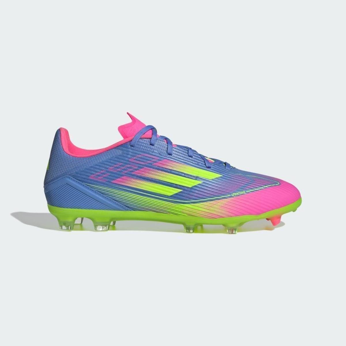 Chuteira Adidas F50 League Firm/Multi-Ground - Azul+Pink | Netshoes