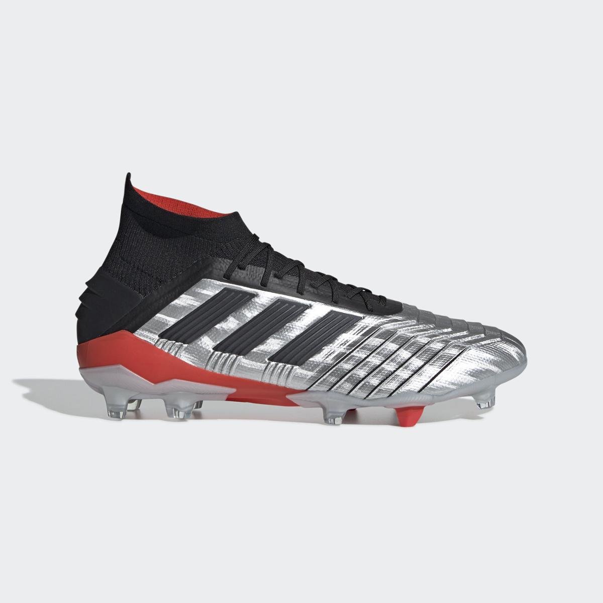 Chuteira Adidas PREDATOR 19.1 Campo - Prata | Netshoes