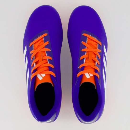 Chuteira Adidas Predator Artilheira 24.5 FG Campo Azul e Laranja