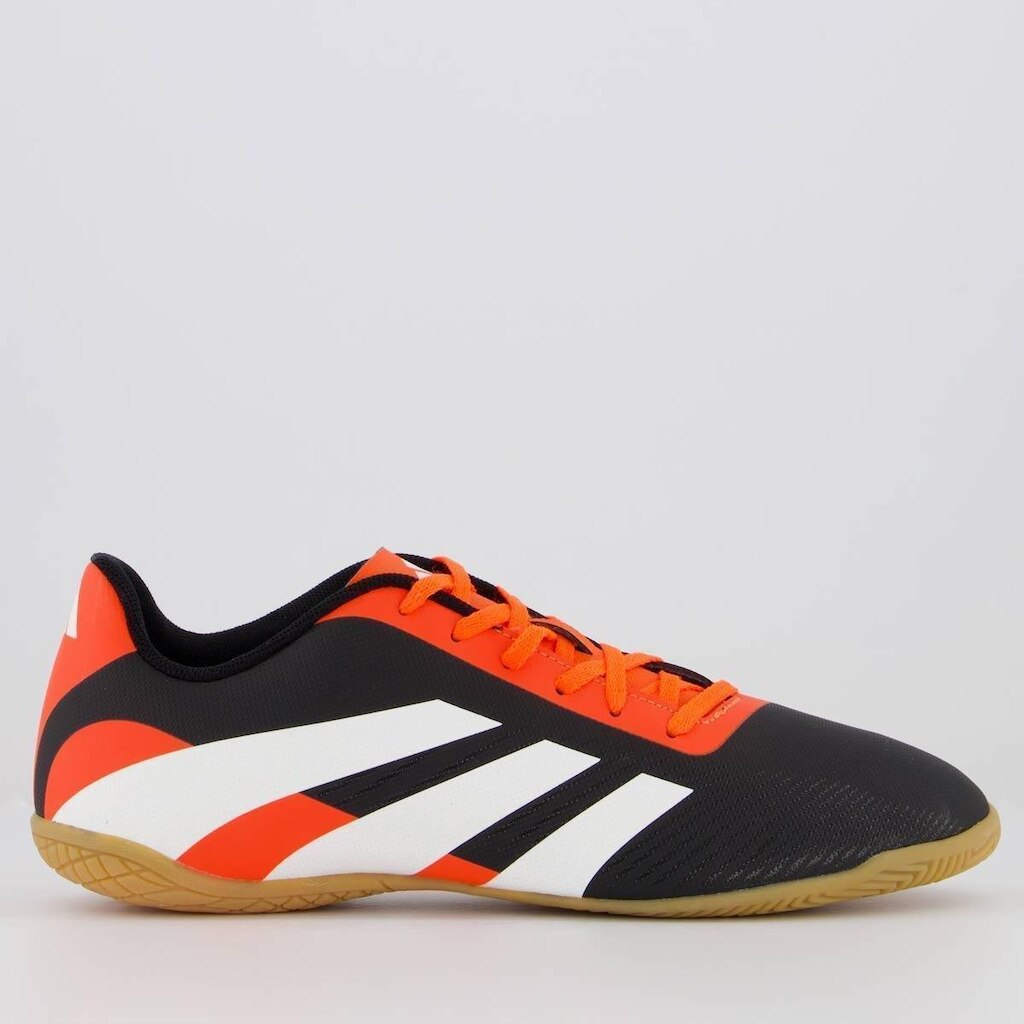 Chuteira Adidas Predator Essentials 24.5 IN Futsal Preta e Vermelha