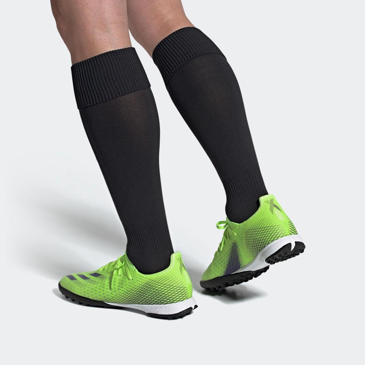 hydeist③ Chuteira Adidas X Ghosted.3 Society Masculina - Verde+Azul | Netshoes