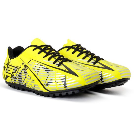 Chuteira BF Shoes Futebol Society Futsal - Amarelo Menor preço em Chuteira BF Shoes Futebol Society Futsal - Amarelo