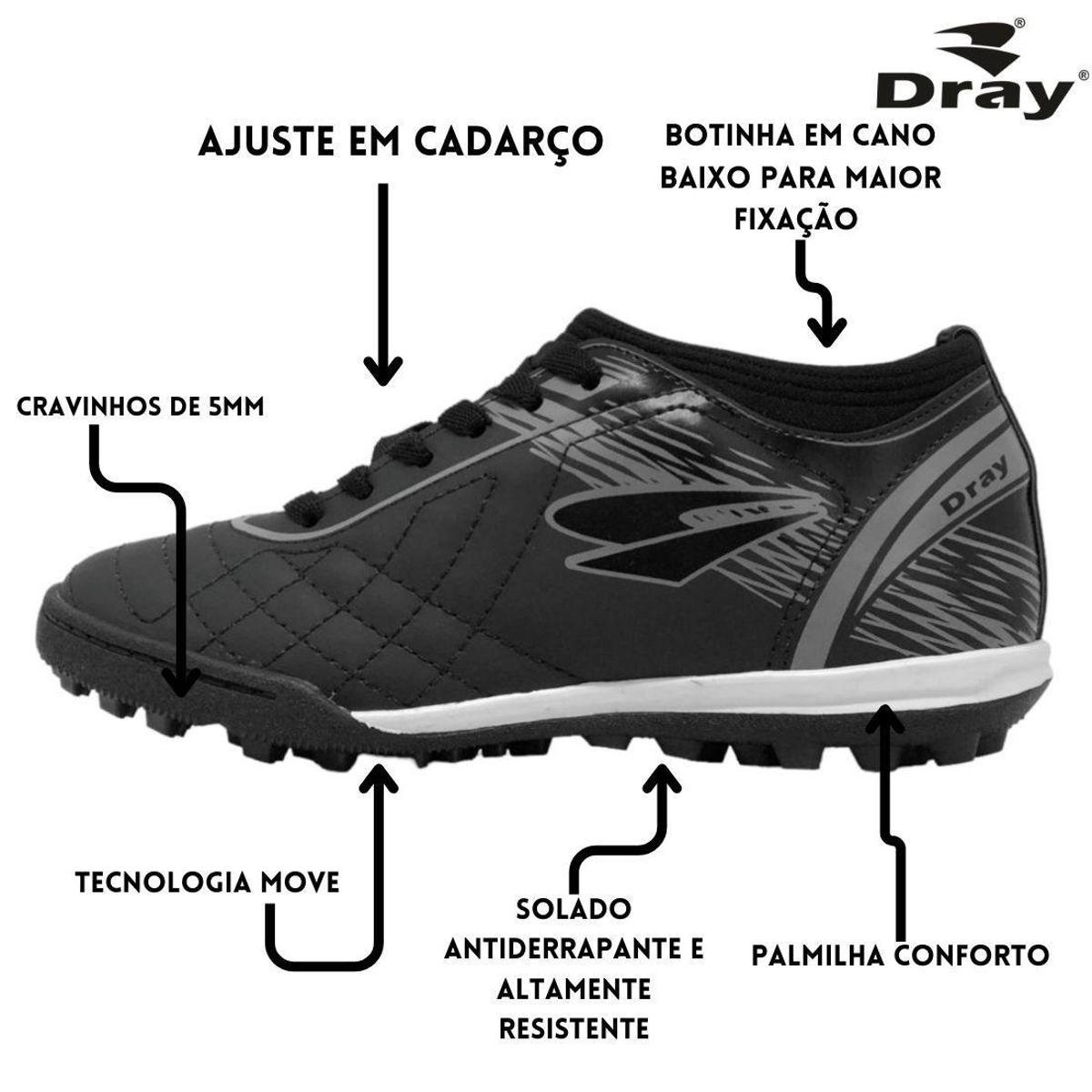Chuteira Botinha Society FutSete Infantil Conforto Dray 467