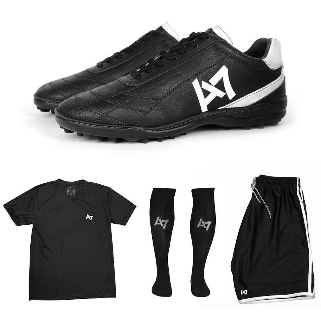 Chuteira + Camiseta + Short + Meião