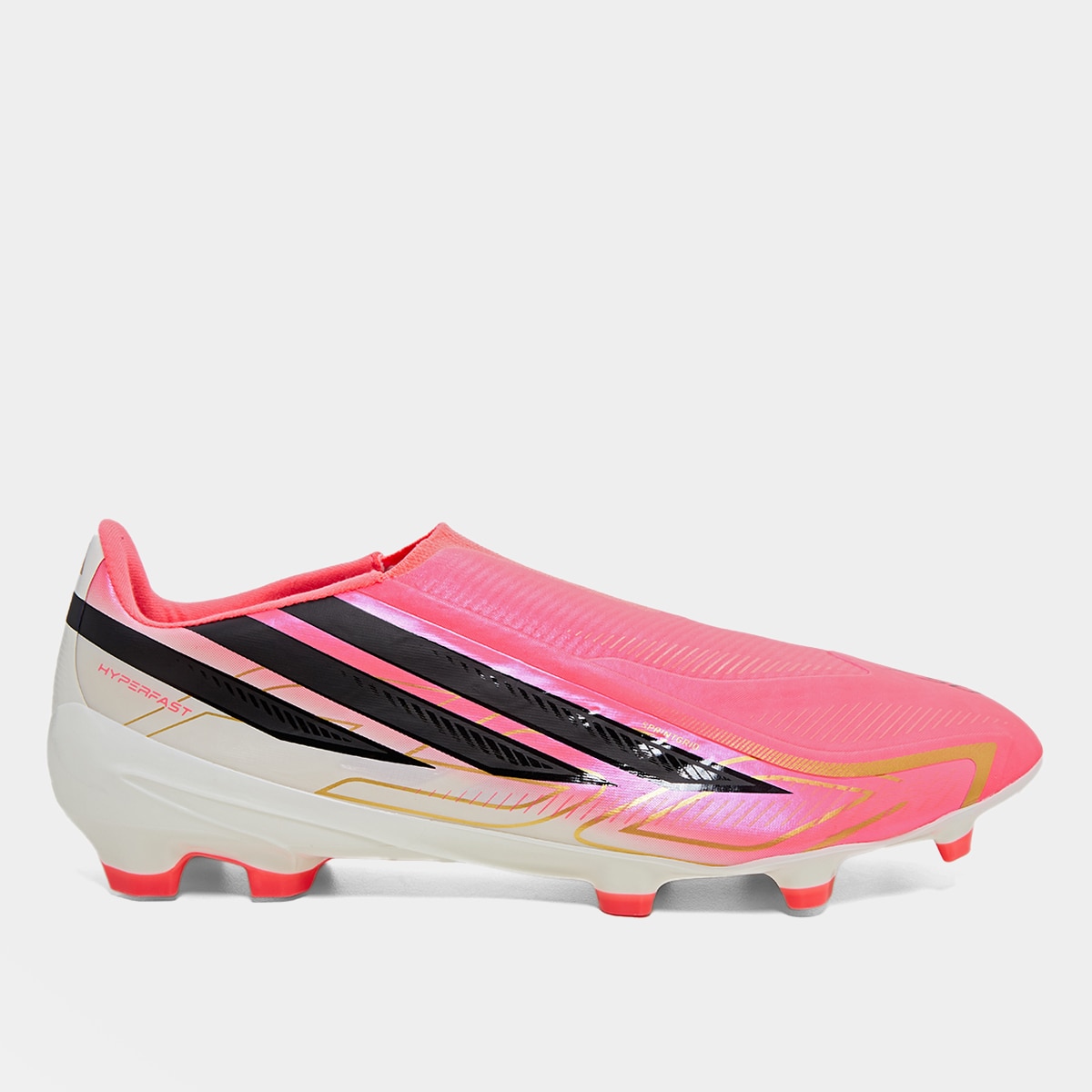 Chuteira Campo Adidas F50 Hyperfast League LL - Pink+Preto | Netshoes