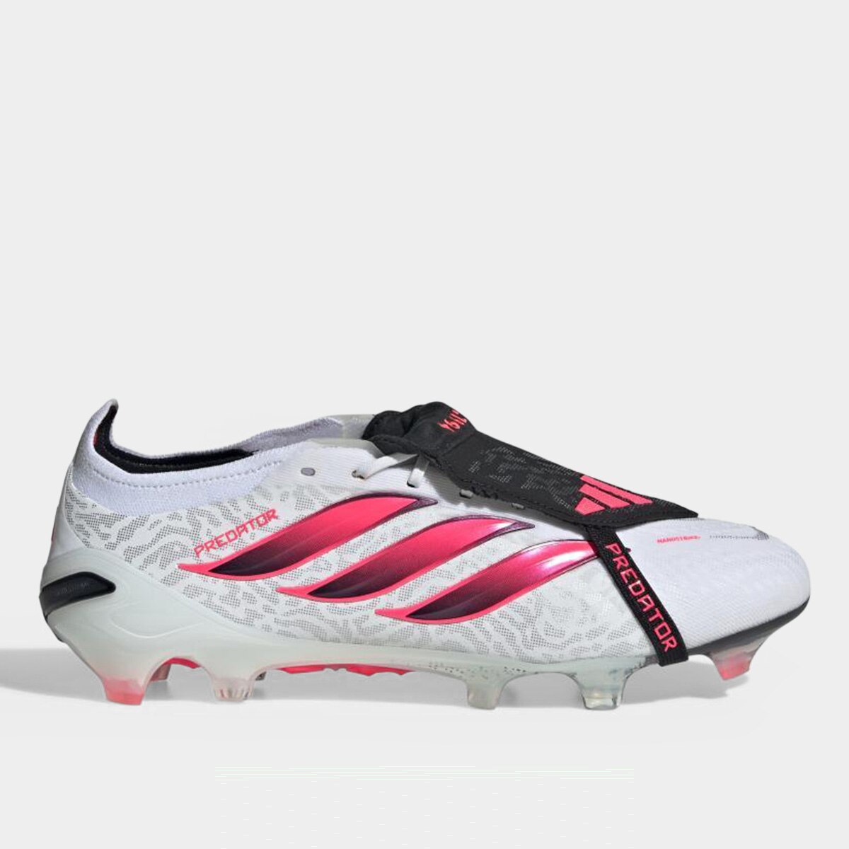 Chuteira Campo Adidas Predator Elite Língua Dobrável - Branco+Pink