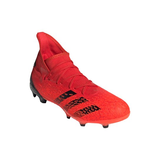 Chuteira Campo Adidas Predator Freak 3 - Vermelho+Preto Menor preço em Chuteira Campo Adidas Predator Freak 3 - Vermelho+Preto