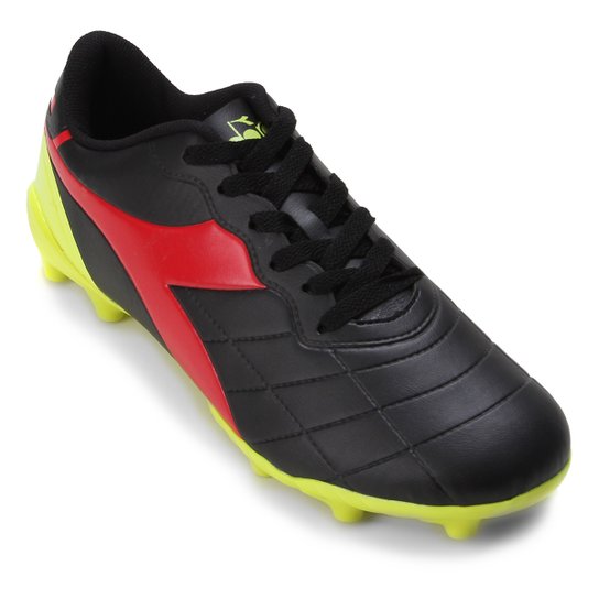 Chuteira Campo Diadora Classic - Preto+Vermelho Menor preço em Chuteira Campo Diadora Classic - Preto+Vermelho