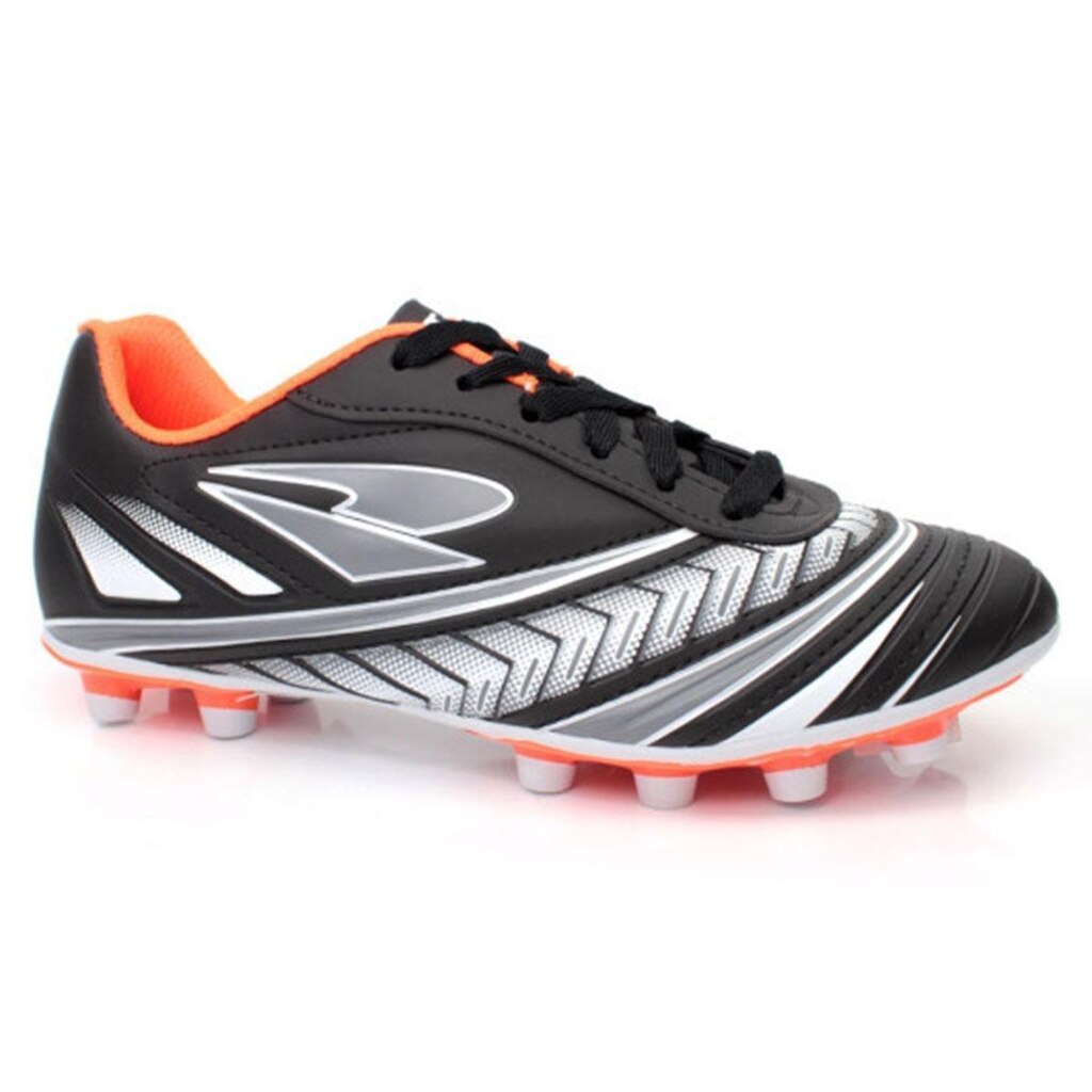 Chuteira Campo Dray Topfly Masculina - Preto e Chumbo - 41