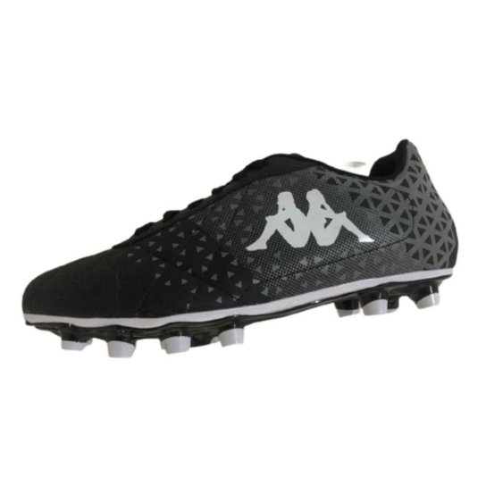 chuteira Campo FG Kappa - Preto+Cinza Menor preço em chuteira Campo FG Kappa - Preto+Cinza
