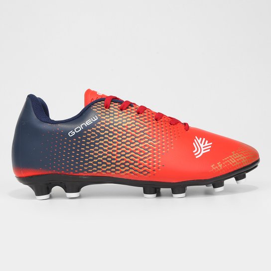 Chuteira Campo Gonew Worldwide Masculina - Marinho+Vermelho Menor preço em Chuteira Campo Gonew Worldwide Masculina - Marinho+Vermelho