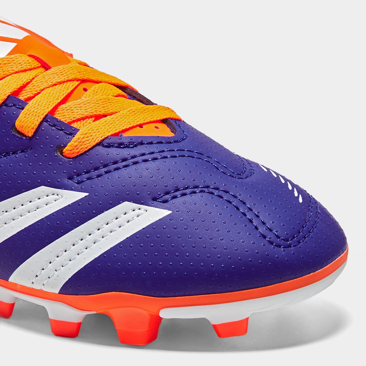 Chuteira Campo Infantil Adidas Predator 24 Club Low Azul+Branco