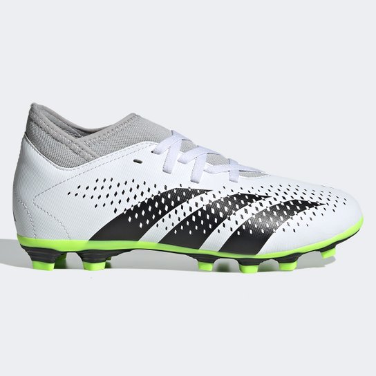 Chuteira Campo Infantil Adidas Predator Accuracy P4 Sock Unissex - Branco Menor preço em Chuteira Campo Infantil Adidas Predator Accuracy P4 Sock Unissex - Branco
