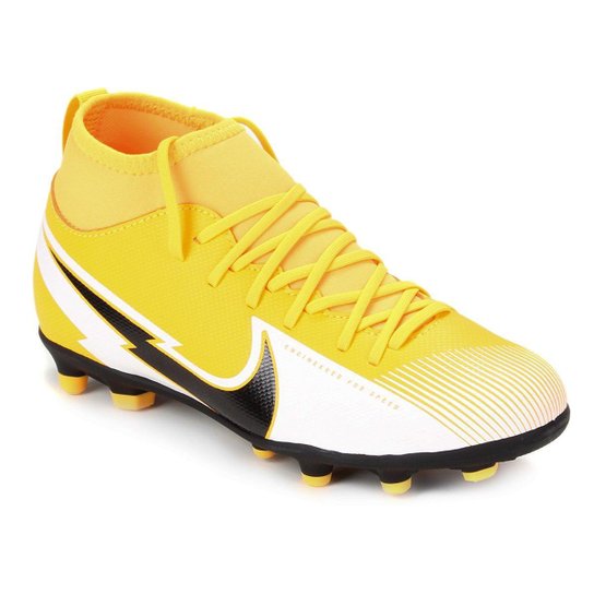 Chuteira Campo Infantil Nike Mercurial Superfly 7 Club FG - Laranja+Preto Menor preço em Chuteira Campo Infantil Nike Mercurial Superfly 7 Club FG - Laranja+Preto