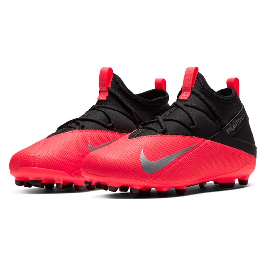 Chuteira Campo Infantil Nike Phantom Venom 2 Club - Vermelho+Prata Menor preço em Chuteira Campo Infantil Nike Phantom Venom 2 Club - Vermelho+Prata
