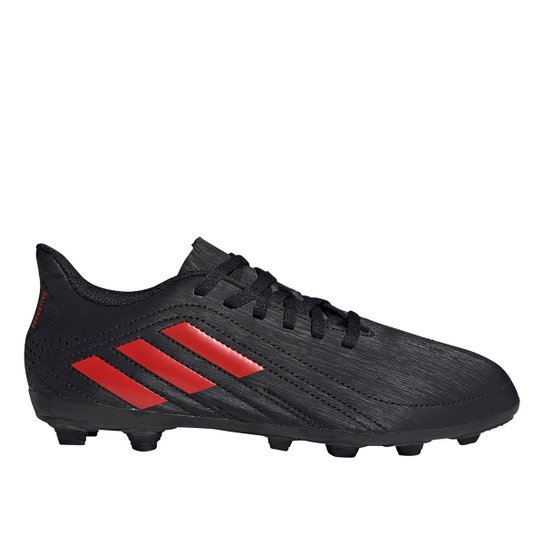 Chuteira Campo Juvenil Adidas Deportivo - Exclusiva - Preto+Vermelho Menor preço em Chuteira Campo Juvenil Adidas Deportivo - Exclusiva - Preto+Vermelho