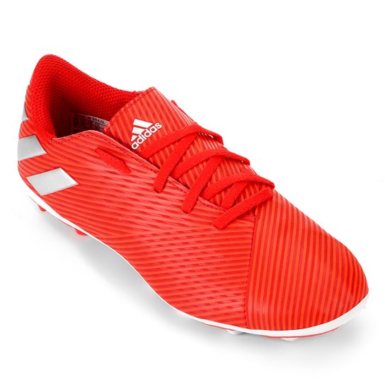Chuteira Campo Juvenil Adidas Nemeziz 19 4 FG - Vermelho Menor preço em Chuteira Campo Juvenil Adidas Nemeziz 19 4 FG - Vermelho