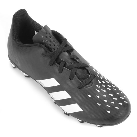 Chuteira Campo Juvenil Adidas Predator Freak 4 - Preto+Branco Menor preço em Chuteira Campo Juvenil Adidas Predator Freak 4 - Preto+Branco