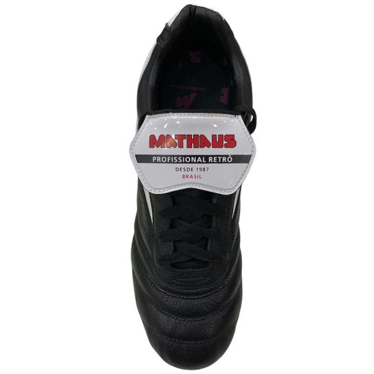 Chuteira Campo Mathaus Azzurra Retro Unissex Preto