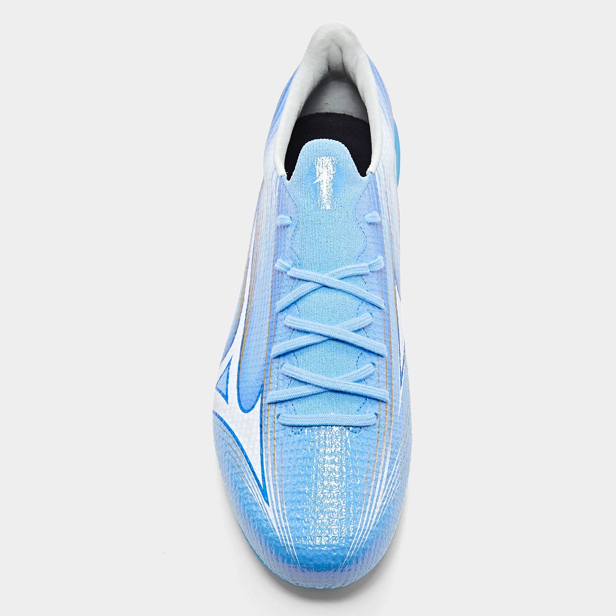 Chuteira Campo Mizuno Alpha III Japan Masculina - Azul+Dourado