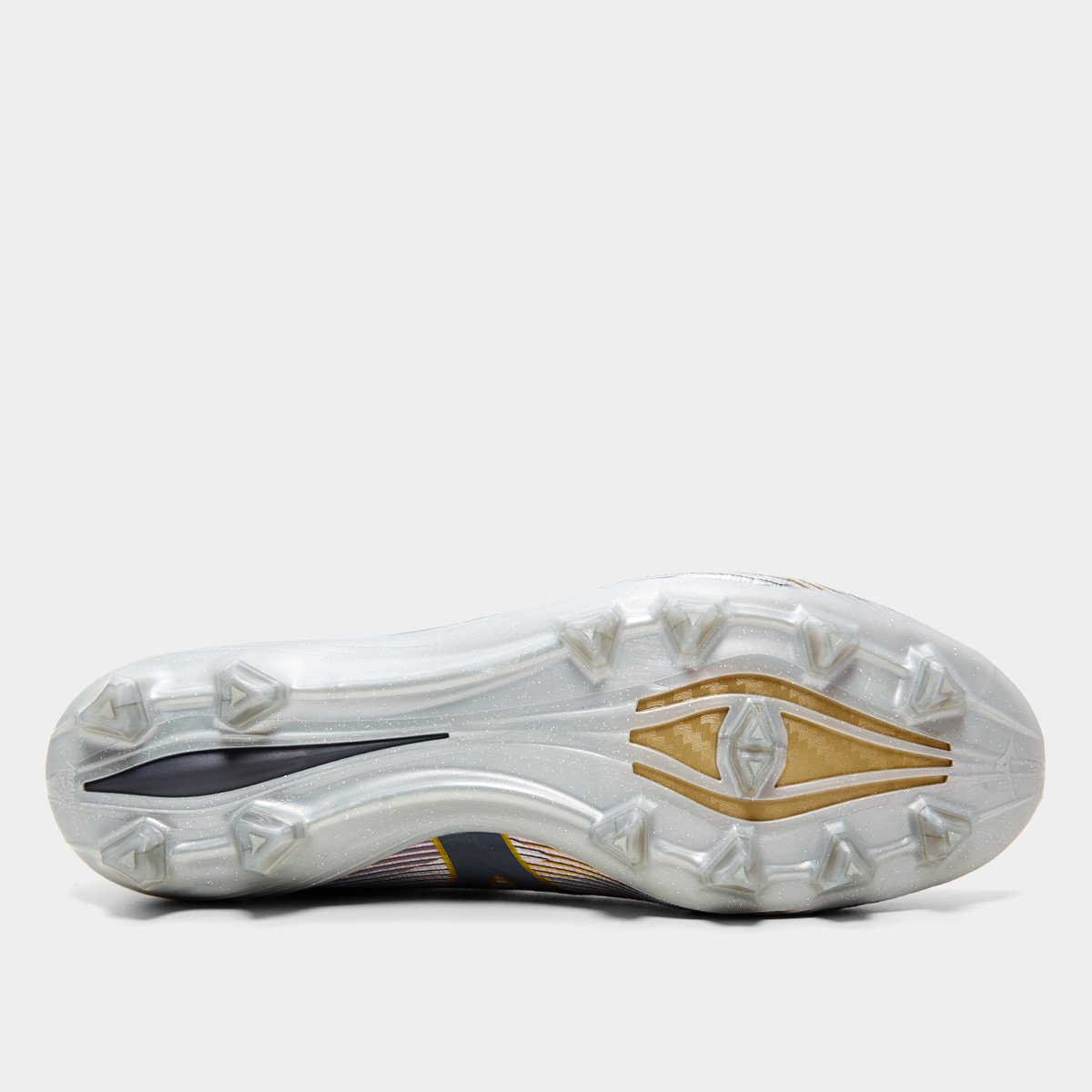 Chuteira Campo Mizuno Alpha Japan II - Prata+Azul | Netshoes