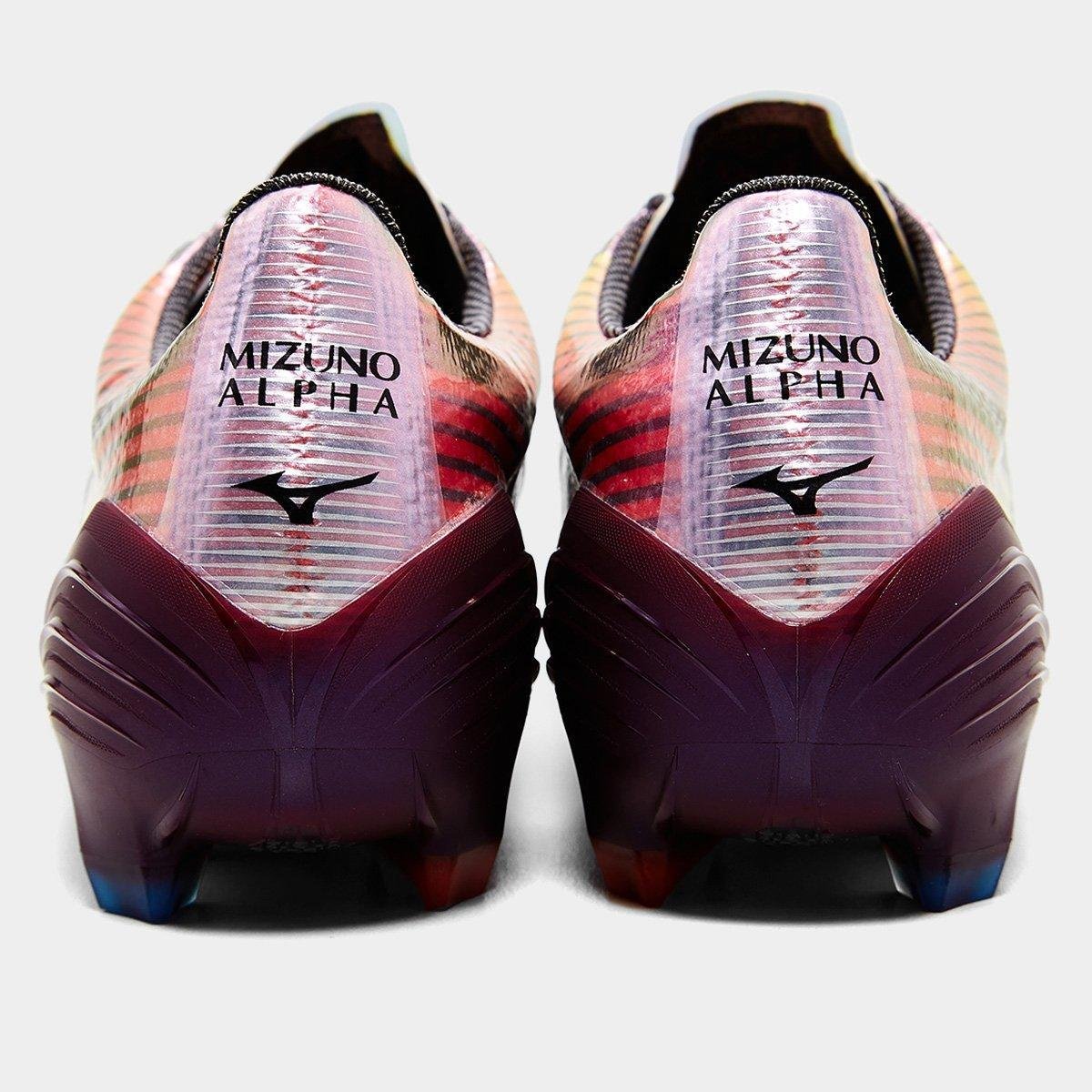 Chuteira Campo Mizuno Alpha Japan II - Prata+Amarelo | Netshoes