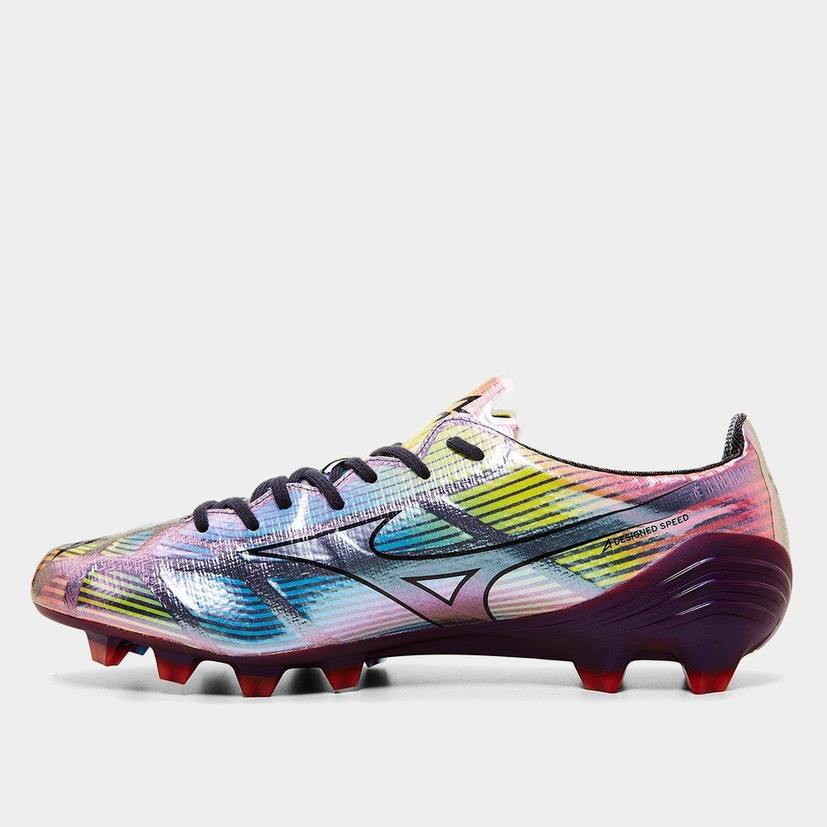 Chuteira Campo Mizuno Alpha Japan II - Prata+Amarelo | Netshoes